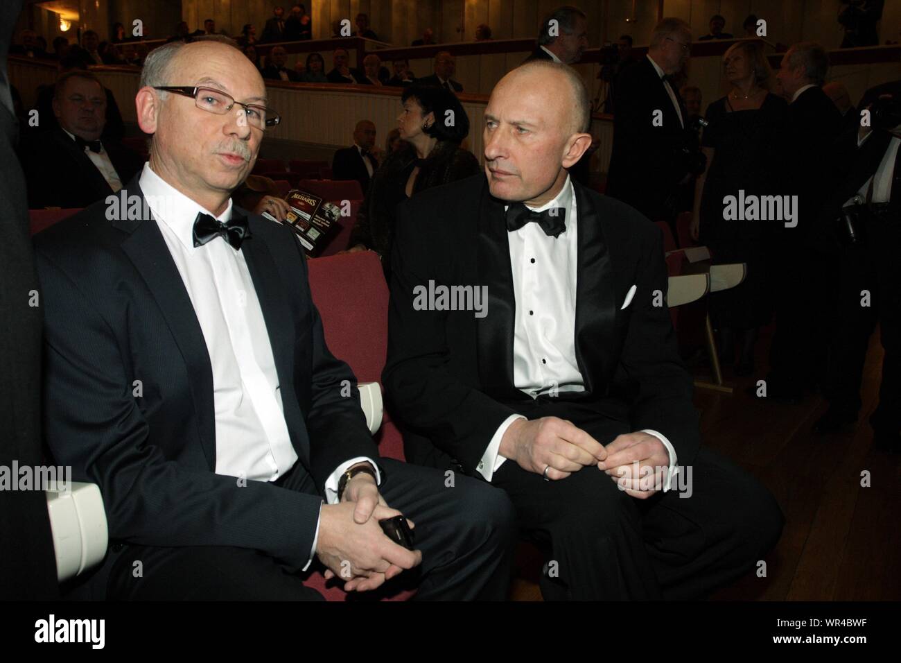 Business Center Club`s Gala. Warsaw, Poland. 16 01 2010. Pictured: Janusz Lewandowski, Marek Goliszewski Stock Photo